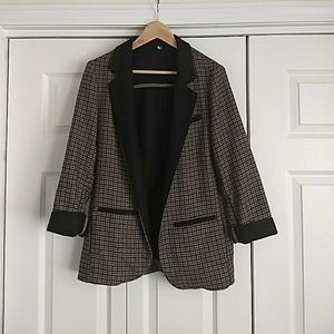 Topshop Plaid Blazer